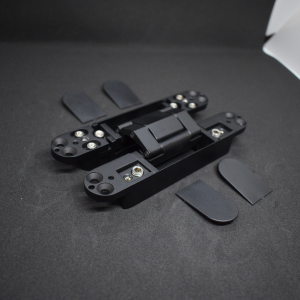 Bisagra oculta Negra 40K con tapas, ajuste 3D