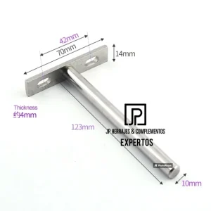 Soporte invisible tubular 123mm D10mm