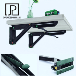 Soporte plegable negro 35 cms 40 kilos