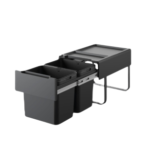 Basurera Doble 400mm x 15 litros con manija C/L