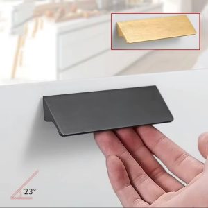 Manija perfil aluminio negra 128 Q