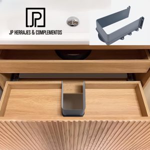 Soporte en "U" poceta Antracita H:80MM